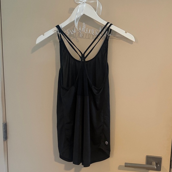 💜5 for $25 Senita Athletics Black Strappy Tank Top - Picture 2 of 4
